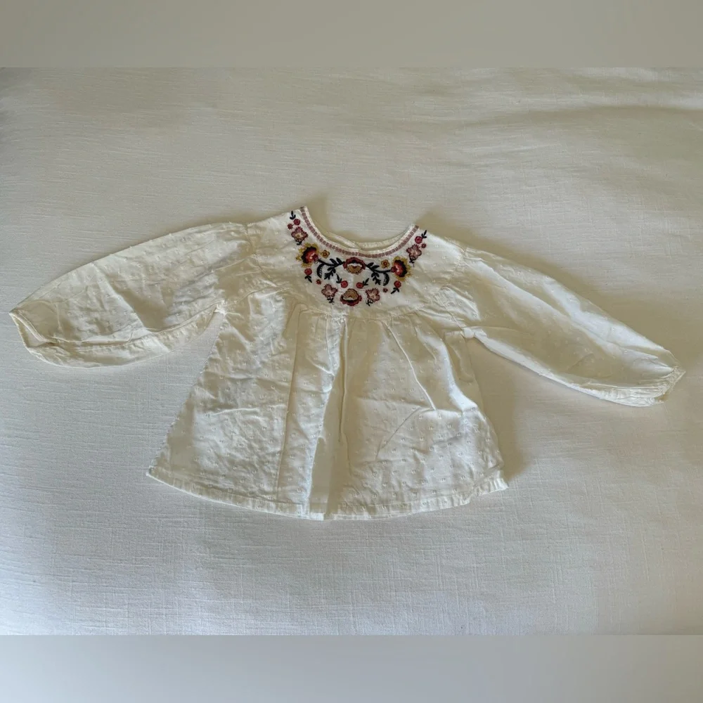 Old Navy | Peasant Blouse with Embroidery | 3T